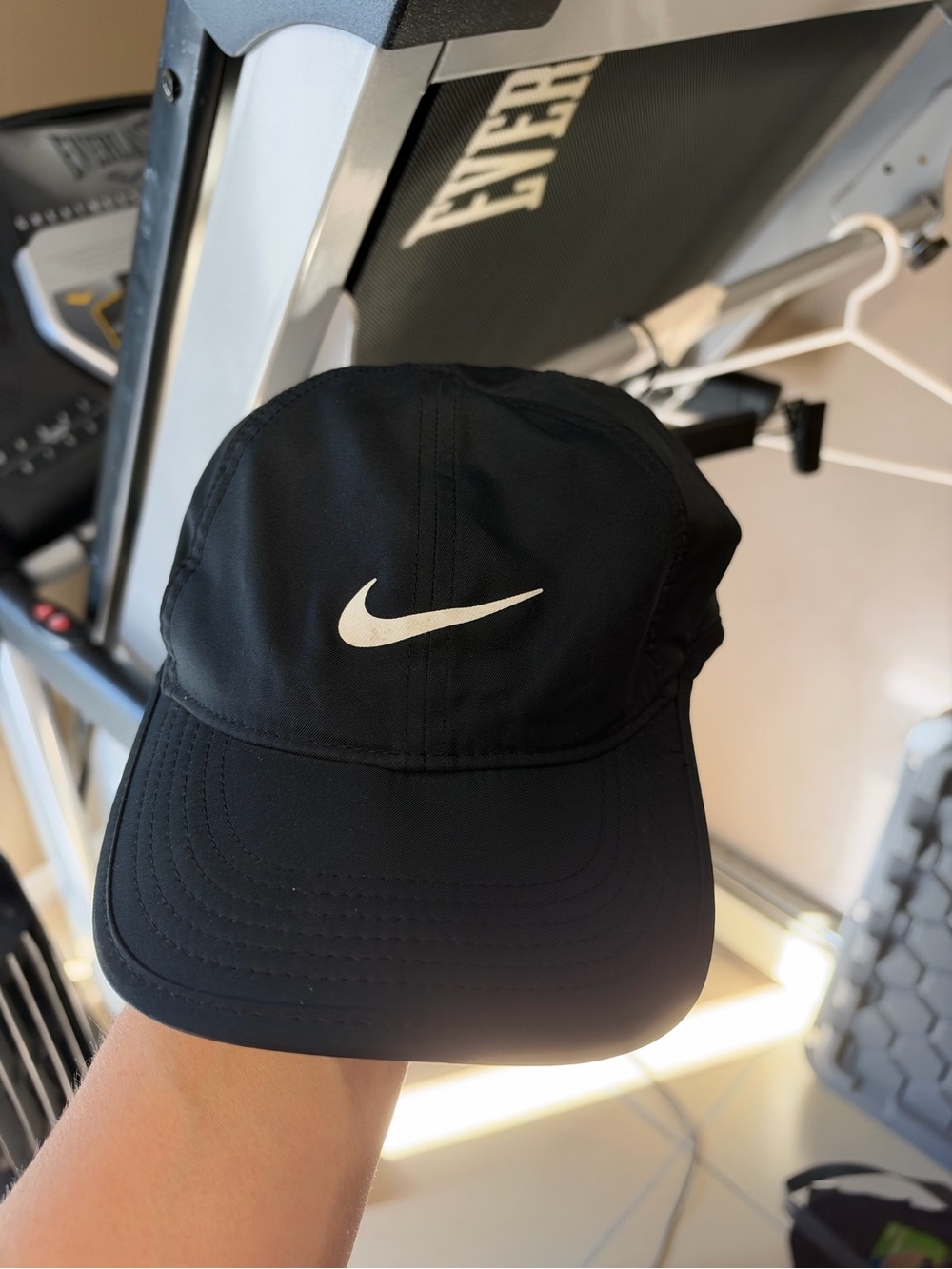 Nike Black Cap with White Swoosh